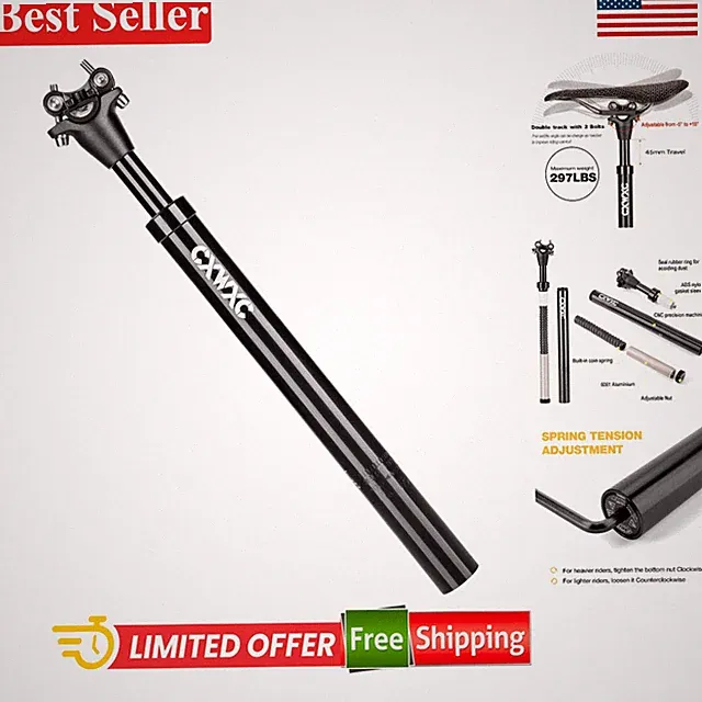 Adjustable Suspension Seatpost 27.2/30.9/31.6mm x 400mm – Ultimate Comfort fo...