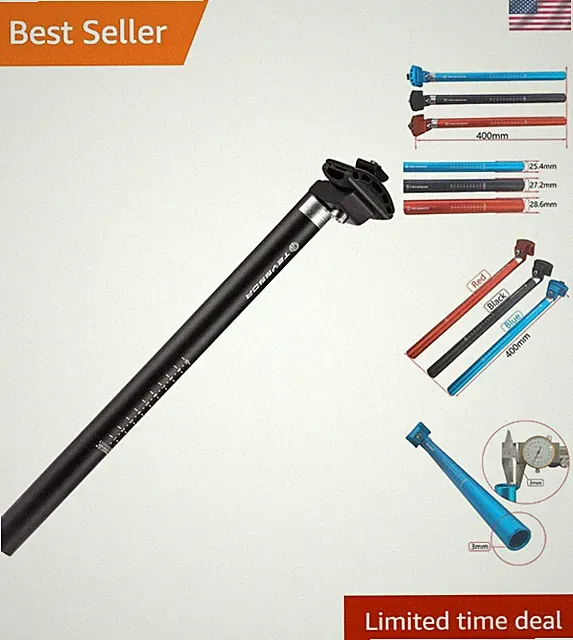 Bicycle Seat Post 31.6mm Bike Seatpost 400mm Adjustable for MTB BMX Road Bike...