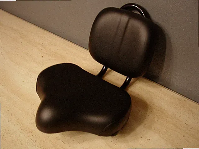 Bicycle Seat Saddle Black Large Comfort Adjustable Back Rest Beach Cruiser Bike