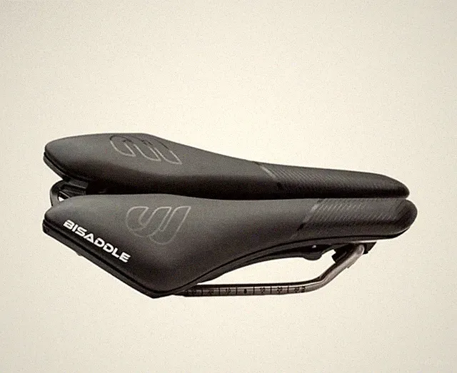 BiSaddle Hurricane Adjustable Split Bike Saddle Road MTB Gravel Black