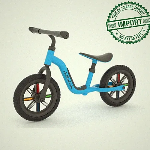 Chillafish Blue Buzzi 10' Balance Bike for Kids, Toddler Bike Adjustable Seat