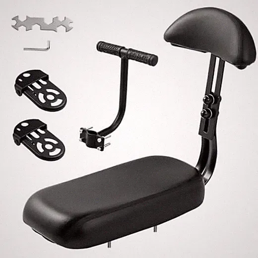 Kids Bike Seat Set 2.0, Comfort Bike Seat with Adjustable Backrest, Wide