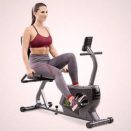 Magnetic Recumbent Exercise Bike For Home and Home Gym, With Digital Monitor