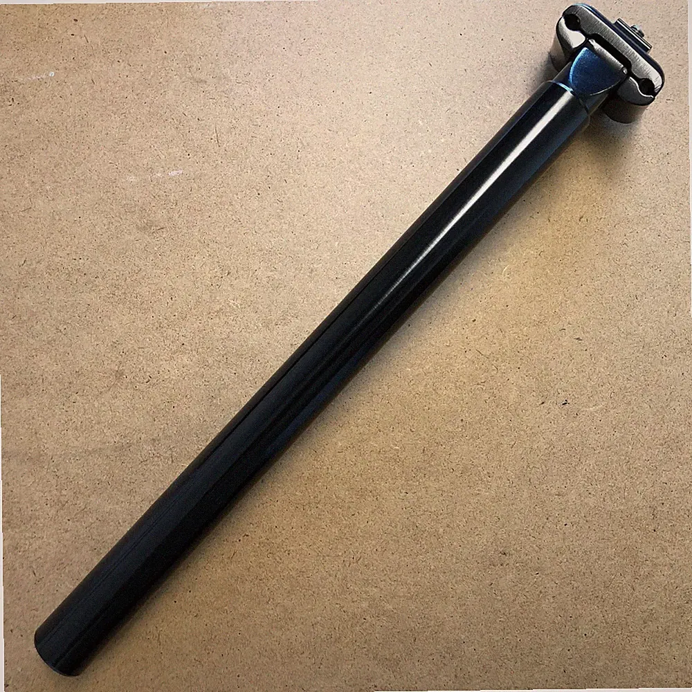 New KALLOY Bicycle Seat Post Micro Adjustable 25.0-27.4mm Length 350mm Black