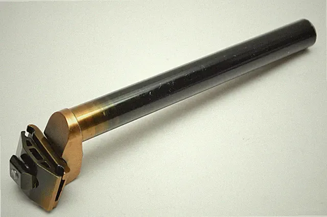 T BICYCLE 25.0 MM BLACK ANODIZED BRONZE MICRO ADJUSTABLE SEAT POST 250 MM TALL