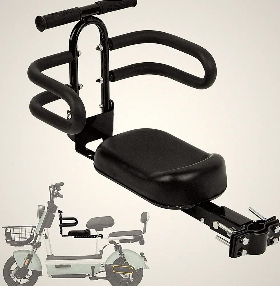 Tandem Bike Seat for Adult Bike & Electric Scooter Adjustable 35mm-65mm Inner